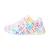 Baskets basses  à lacets Blanc mukti neon 1 - vertbaudet enfant 