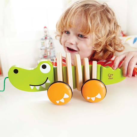 Crocodile à tirer Vert 4 - vertbaudet enfant 