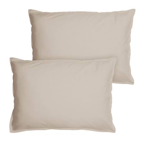 Set de 2 taies d'oreiller unies à volant, coton lavé Anthracite+Blanc+Bleu nuit+Caramel+Lichen+Lie de vin+Lin+Miel+Nude+Terre cuite 30 - vertbaudet enfant 