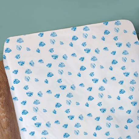 Drap-housse imprimé 100% coton, jurassic world encounter Blanc 3 - vertbaudet enfant 