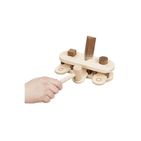 Banc à marteler en bois Beige 2 - vertbaudet enfant 