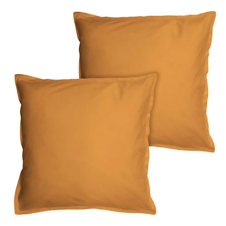 Set de 2 taies d'oreiller unies à volant, coton lavé Anthracite+Blanc+Bleu nuit+Caramel+Lichen+Lie de vin+Lin+Miel+Nude+Terre cuite 18 - vertbaudet enfant 