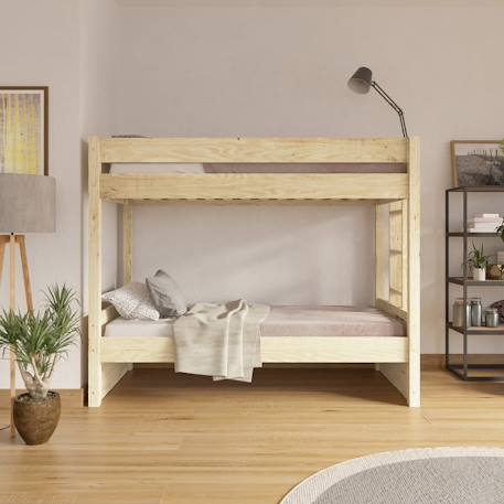 Lit superposé bois massif elora Blanc+Bois naturel 6 - vertbaudet enfant 