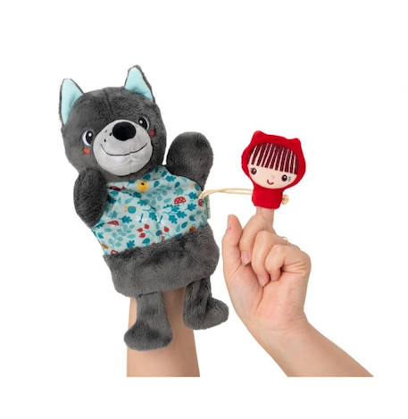 Marionnette à main louis le loup Gris 4 - vertbaudet enfant 