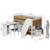 Lit mi-hauteur combiné avec bureau sahara Blanc et noisette 4 - vertbaudet enfant 