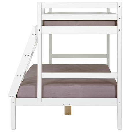 Lit superposé bois massif julian Blanc+Bois naturel 4 - vertbaudet enfant 