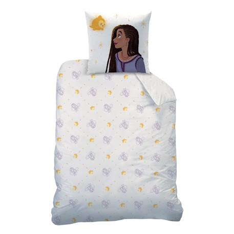 Parure de lit imprimée 100% coton, disney wish asha Blanc 4 - vertbaudet enfant 