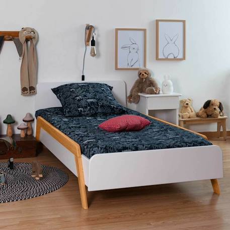 Pack lit enfant évolutif avec barrières et matelas bois massif dixia Blanc et bois+Bois 3 - vertbaudet enfant 