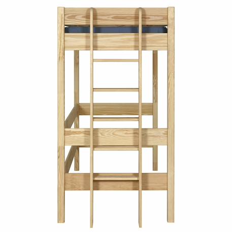 Lit mezzanine bois massif tino Blanc et bois+Bois naturel+Noir et bois 8 - vertbaudet enfant 