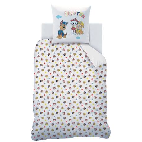 Parure de lit imprimée 100% coton, pat patrouille happy Blanc 4 - vertbaudet enfant 