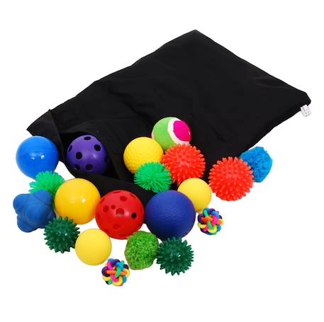 Set de 20 balles sensorielles Noir 1 - vertbaudet enfant 