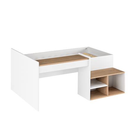 Lit combiné avec bureau boruto Blanc et noisette 2 - vertbaudet enfant 