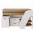 Lit mi-hauteur combiné avec bureau sahara Blanc et noisette 3 - vertbaudet enfant 