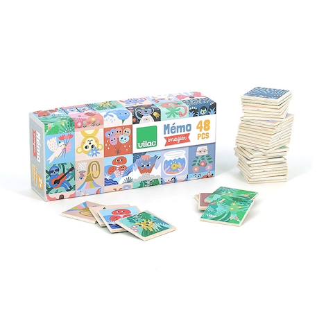 Jeu mémo imagier michelle carlslund Bleu 5 - vertbaudet enfant 