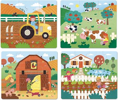 4 puzzles évolutifs ferme Vert 2 - vertbaudet enfant 