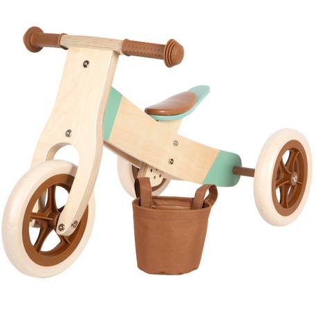 Draisienne tricycle 2 en 1 maxi brun caramel Marron 5 - vertbaudet enfant 