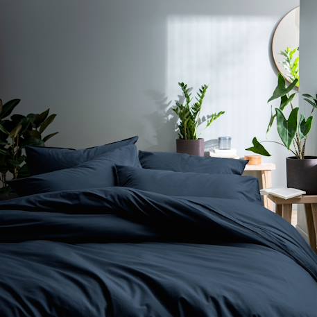 Set de 2 taies d'oreiller unies à volant, coton lavé Anthracite+Blanc+Bleu nuit+Caramel+Lichen+Lie de vin+Lin+Miel+Nude+Terre cuite 15 - vertbaudet enfant 