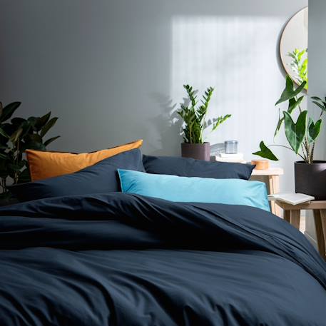 Set de 2 taies d'oreiller unies à volant, coton lavé Anthracite+Blanc+Bleu nuit+Caramel+Lichen+Lie de vin+Lin+Miel+Nude+Terre cuite 16 - vertbaudet enfant 