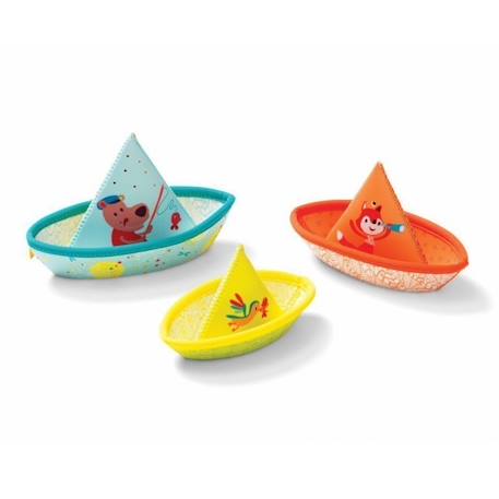 3 bateaux flottants Bleu 1 - vertbaudet enfant 