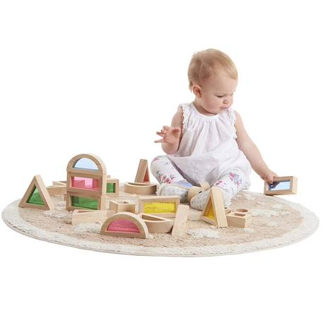 24 blocs sensoriels arc-en-ciel Beige 3 - vertbaudet enfant 