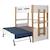 Lit superposé modulable gigogne bois massif romy Blanc et bois 2 - vertbaudet enfant 