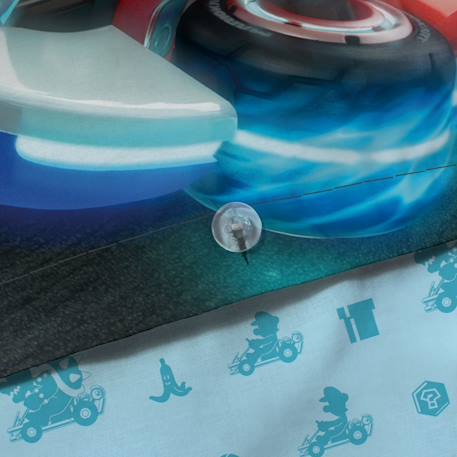 Parure de lit imprimée 100% coton, mario up side down Bleu 5 - vertbaudet enfant 