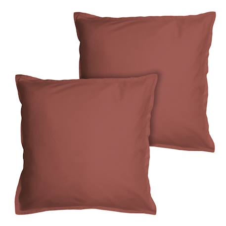 Set de 2 taies d'oreiller unies à volant, coton lavé Anthracite+Blanc+Bleu nuit+Caramel+Lichen+Lie de vin+Lin+Miel+Nude+Terre cuite 43 - vertbaudet enfant 