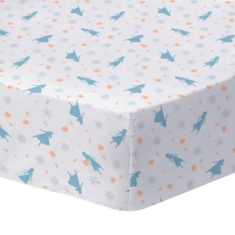 Drap-housse imprimé 100% coton, disney home frozen sisters Blanc 1 - vertbaudet enfant 