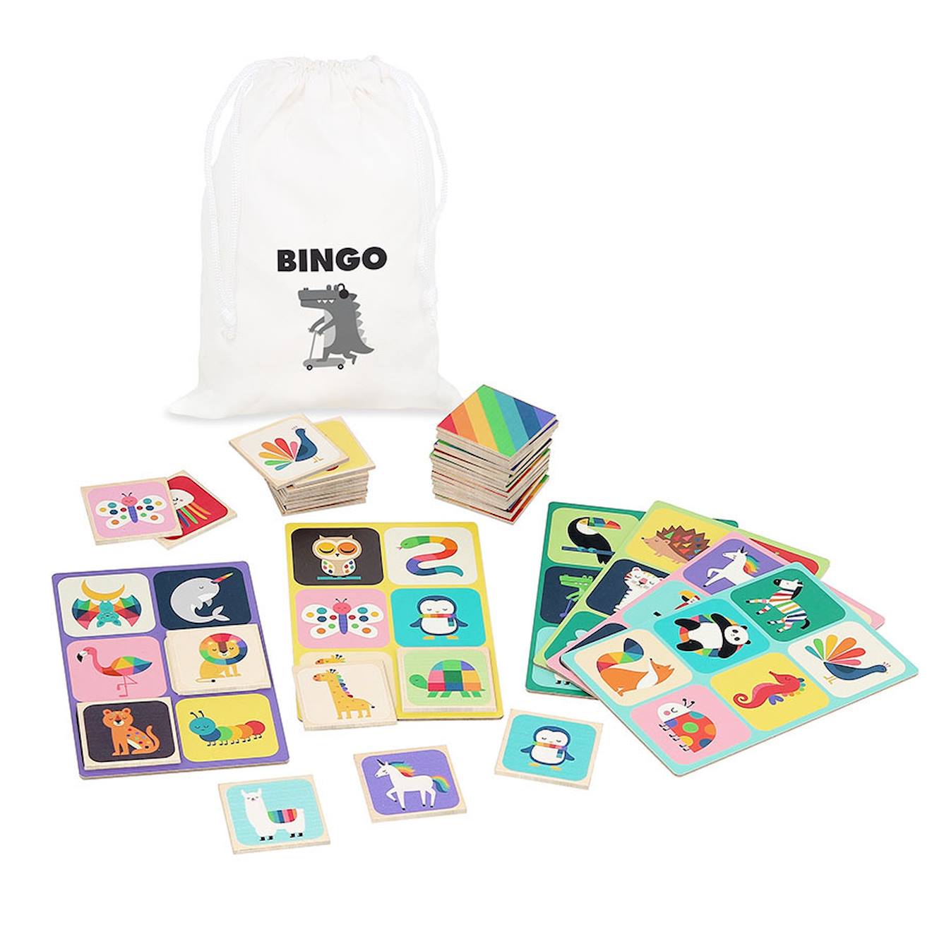 Loto Des Animaux En Bois Vertbaudet - 4 Planches + 24 Cartes - Jeu éducatif Pour Enfants Dès 10 Mois - Développe Observation Et Logique - 7
