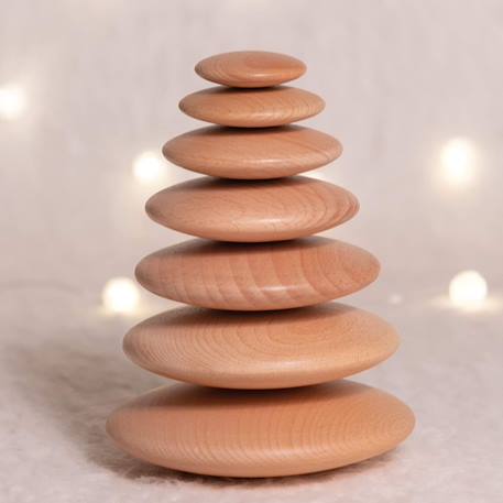 Galets en bois naturel Beige 2 - vertbaudet enfant 