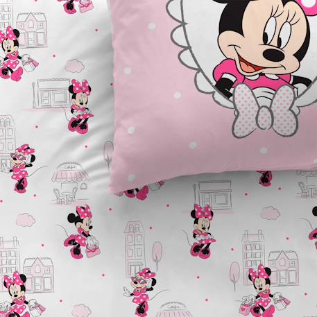 Parure de lit imprimée 100% coton, disney home minnie shopping Rose 2 - vertbaudet enfant 