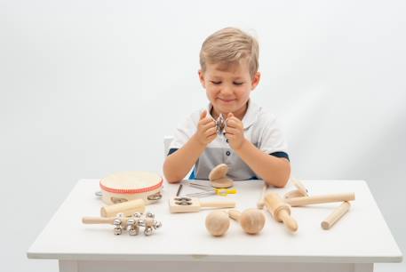 Set de 10 instruments de percussion Beige 2 - vertbaudet enfant 