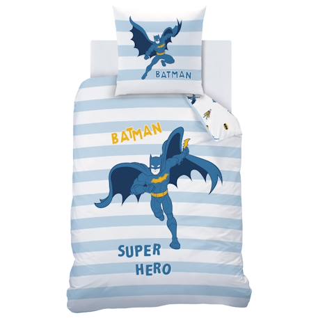 Parure de lit imprimée 100% coton, batman team Bleu 3 - vertbaudet enfant 