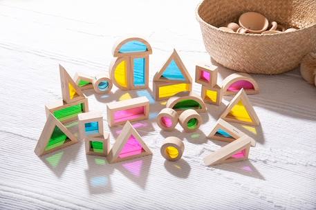 24 blocs sensoriels arc-en-ciel Beige 2 - vertbaudet enfant 