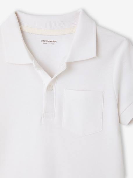 Lot de 2 polos garçons en maille piquée blanc 6 - vertbaudet enfant 