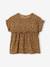 Blouse imprimée en gaze de coton fille beige+bleu grisé+vanille 1 - vertbaudet enfant 