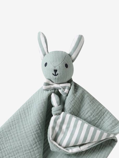 Doudou personnalisable en gaze de coton bio vert sauge 5 - vertbaudet enfant 