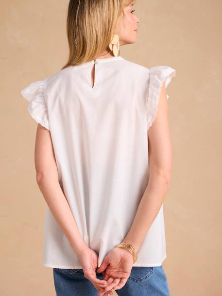 Blouse en voile de coton écru 2 - vertbaudet enfant 