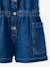Combishort en jean fille bleu moyen 4 - vertbaudet enfant 