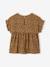 Blouse imprimée en gaze de coton fille beige+bleu grisé+vanille 2 - vertbaudet enfant 