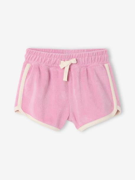 Ensemble T-shirt et short en éponge fille corail+lilas 9 - vertbaudet enfant 