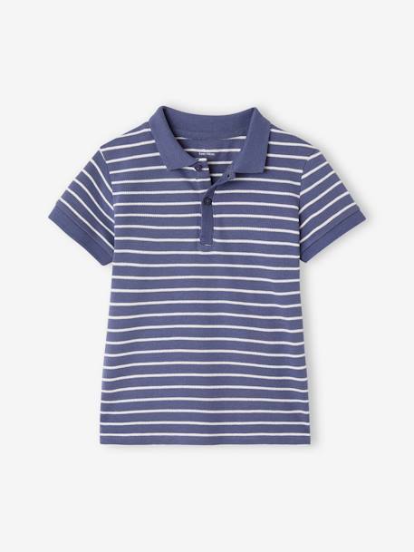 Lot de 2 polos garçons en maille piquée blanc 2 - vertbaudet enfant 