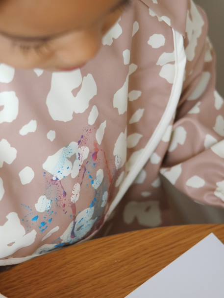 Bavoir à manches évolutif 2 en 1 Playful beige+blush+vert sauge 13 - vertbaudet enfant 