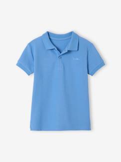 -Polo garçon manches courtes broderie poitrine 
