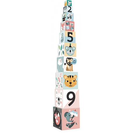 Cubes gigognes - les animaux Bleu 2 - vertbaudet enfant 