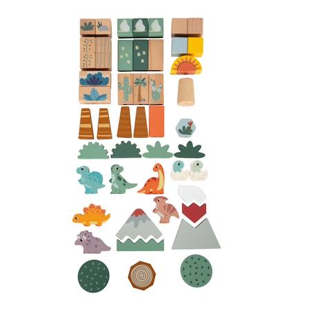 Blocs de construction en bois dino Beige 6 - vertbaudet enfant 