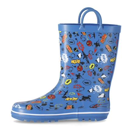 Bottes de pluie caoutchouc apolloton Bleu+Rouge 2 - vertbaudet enfant 