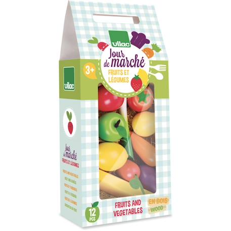 Set de fruits et légumes jour de marché Bleu 2 - vertbaudet enfant 