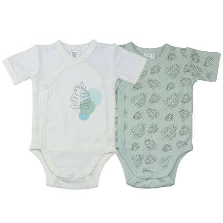 Bodies manches courtes Vert 1 - vertbaudet enfant 