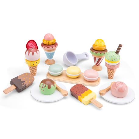 Ensemble de glaces en bois 25 pcs Blanc 1 - vertbaudet enfant 
